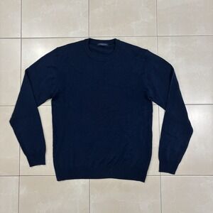 Proper Cloth Sweater Men's Small Blue Pullover Crewneck Work Office Casual